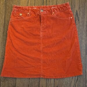 GAP Rust Corduroy Mini Skirt